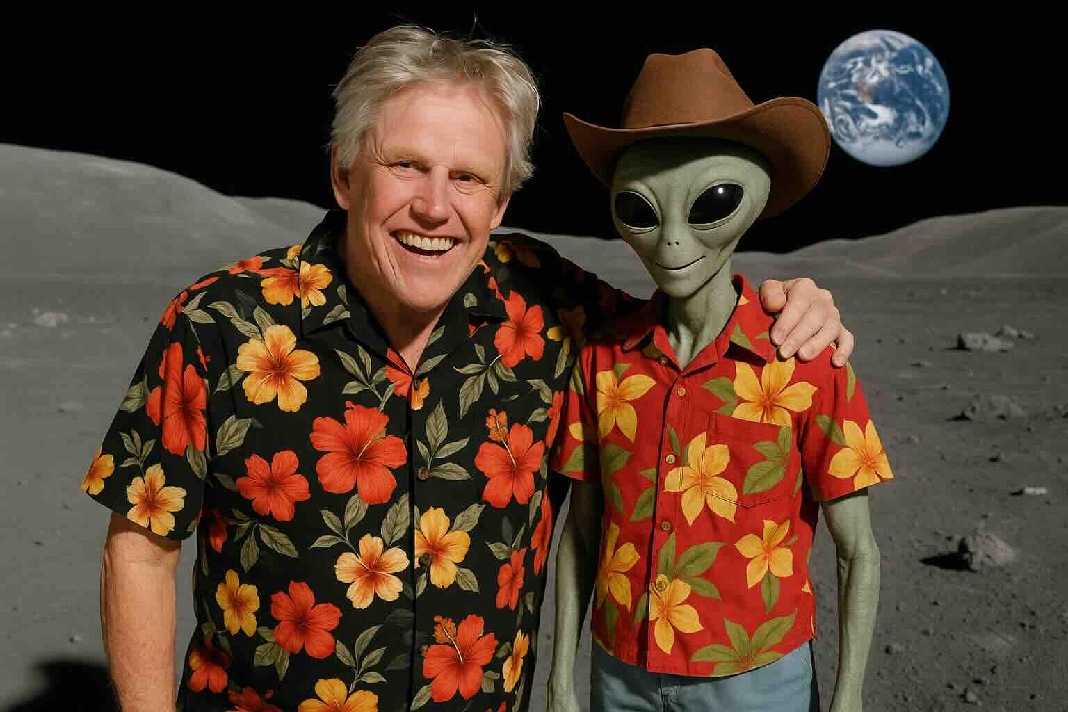 Gary Busey Summer Vacation (on the moon!)